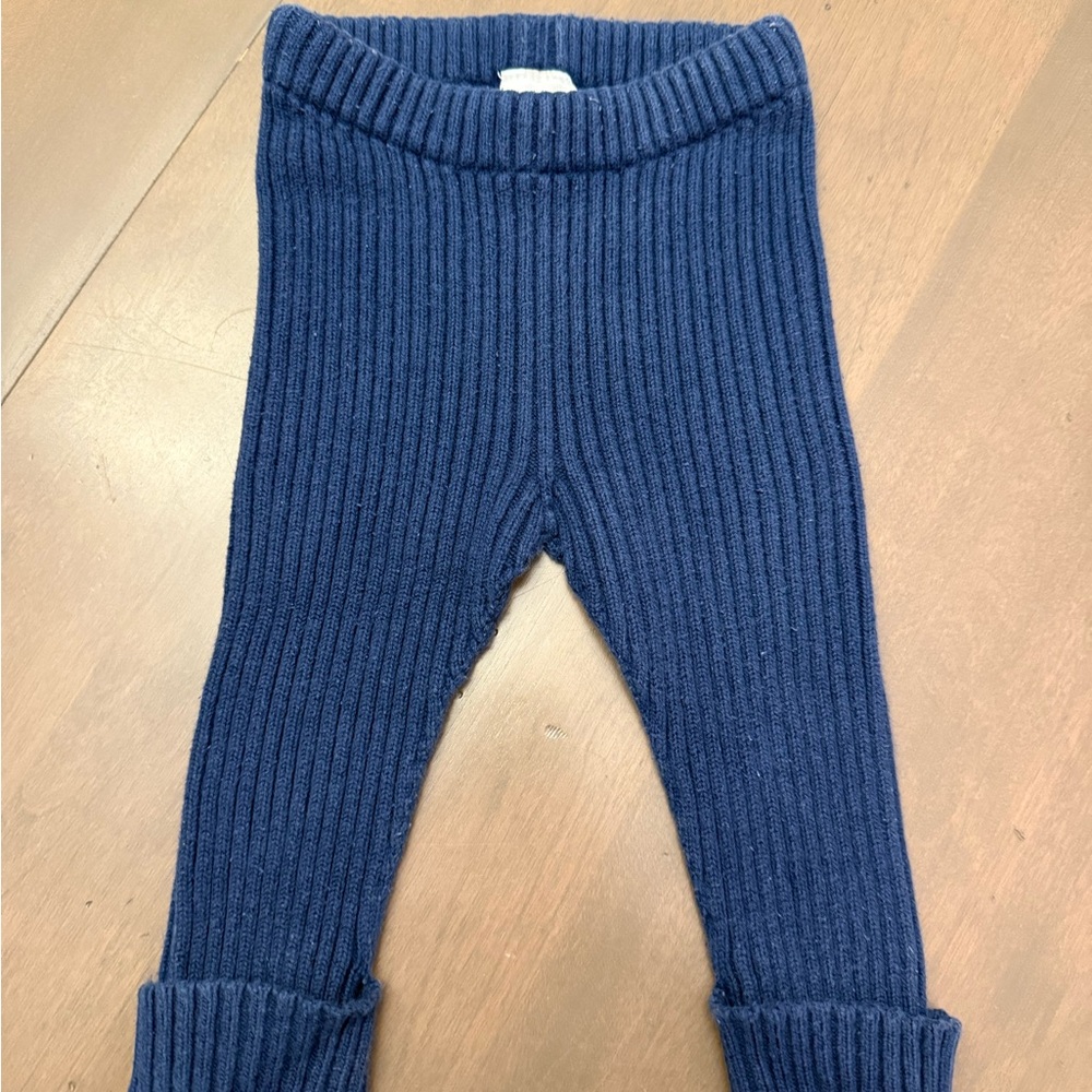 Hanna Andersson Ribbed Navy Leggings